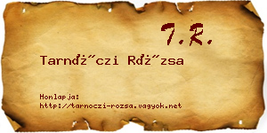 Tarnóczi Rózsa névjegykártya