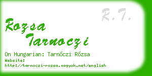 rozsa tarnoczi business card
